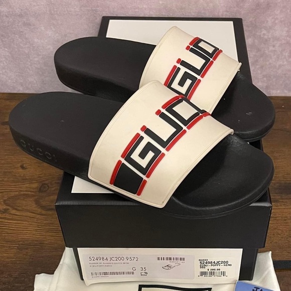 Authentic White Gucci Slides for Women - Picture 3 of 4